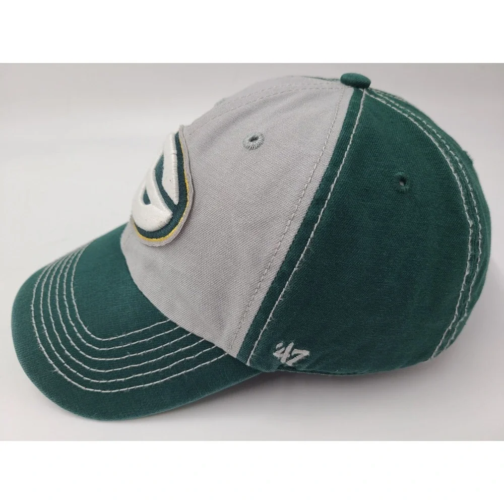 Green Bay Packers 47 Brand Strapback Adjustable Hat Cap Men Women NFL Gray Green